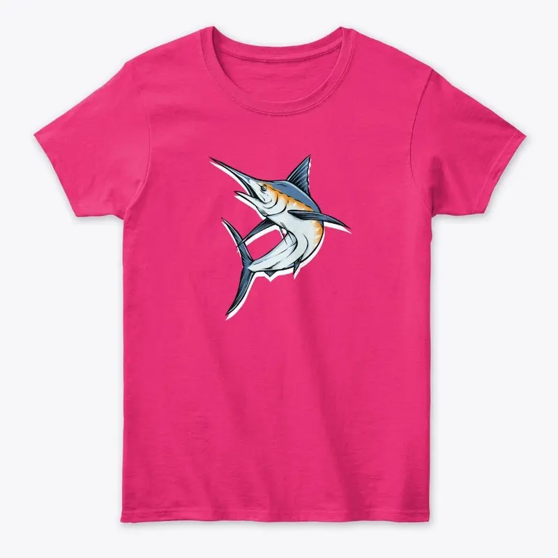 Blue Marlin Fish Jumping T-Shirts