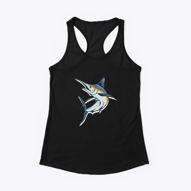 Blue Marlin Fish Jumping T-Shirts